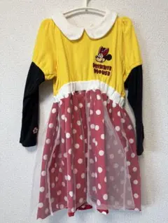 リトシー　110 ミニー　ワンピース　刺繍　ディズニー　長袖