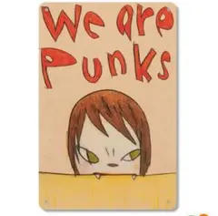 【輸入品】ブリキ看板/現代美術家・奈良美智の作品「We are Punks」