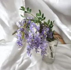 ウェディングブーケ　アーティフィシャルフラワーブーケ　藤　パープル　紫　春　和装