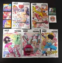 ワンピースカードゲーム ラウンドワン コラボカード5枚セット　ナミ　ロビン