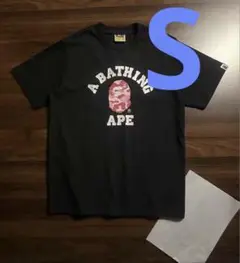 新品 APE エイプ ロゴプリント 半袖Tシャツ ブラック Sサイズ 即購入OK