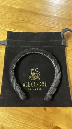 Alexandre De Paris　ヘアバンド ブラック 専用ポーチ付き ALEXANDRE DE PARIS ブラックヘアバンド ブラック - メルカリ