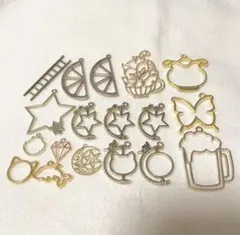 レジン 空枠 レジン枠 ゴールド ゆめかわいい まとめ売り 最終値下げ