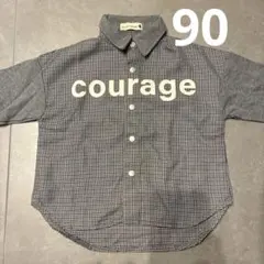 branshes チェック柄 長袖シャツ 90
