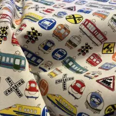 電車★プリント生地 はぎれ 41×33cm 入園入学グッズに