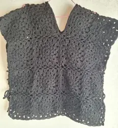 手編みモチーフベスト