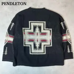 PENDLETON ニット ネイティブ ナバホ 柄 ブラック M
