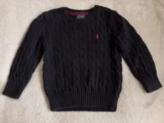 POLO RALPH LAUREN ネイビー ケーブルニットセーター 97cm