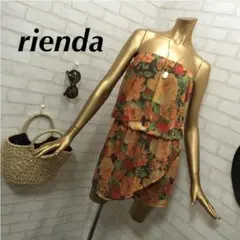 ※rienda  美品 ベアトップワンピース