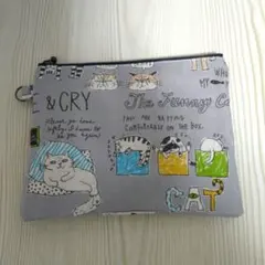 猫柄ハンドメイドポーチ