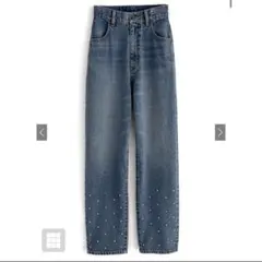 ビジューデニムパンツ　qu30