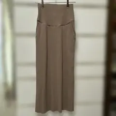 alma design リブ　ロングタイトスカート　ブラウン系