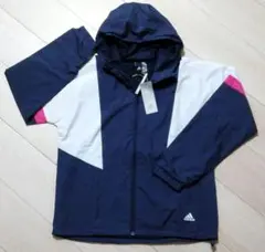 アディダス　ウインドブレーカー　ジャケット　LLサイズ　ネイビーホワイト