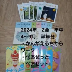 Z会　年中　かんがえるちからワーク 1年分　フルセット Z会幼児コース年中-7月号教材のご紹介