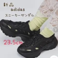 adidas アディダス ブラック 23.5 スポサン　スニーカーサンダルのサムネイル