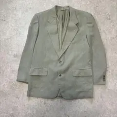 グレー シングルブレスト ビジネスジャケット古着春物カジュアル