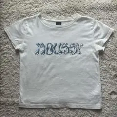 MOUSSY ホワイト ミニTシャツ
