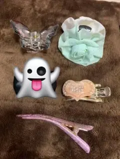 ヘアクリップ、シュシュ、ヘアバンド8点セット(^O^)