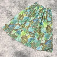 7-IDconcept. フレアスカート 花柄 ウエストゴム F きれいめ 春先のサムネイル