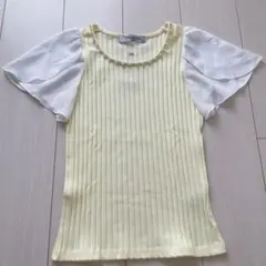 タグ付き新品未使用★ Emsexcite レトロガール フリル袖 首元ビジュー