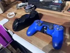 PS4 純正コントローラー ブルー 背面ボタンアタッチメント 充電スタンド