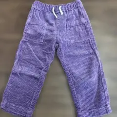 H&M ベビーボトムス ロングパンツ 紫 コーデュロイ90㎝