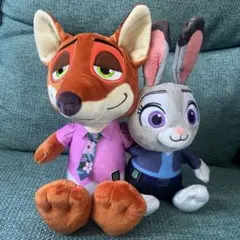 ズートピア2 ニック・ワイルド　ジュディ・ホップス ペアぬいぐるみ