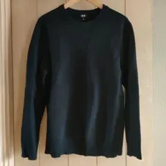 UNIQLO ミラノリブクルーネックセーター ブラック Lサイズ