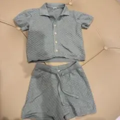 グレー ニット セットアップ