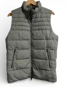PLST プラステ　ダウンベスト　M グレー　メンズ　フード欠品