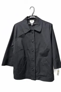 新品 Talbots 七分袖ジャケット 黒 18WP 伸縮性あり