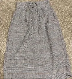 レディース スカート 秋冬 タイト 千鳥柄