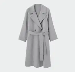 PLST ウールブレンドリバーロングコート