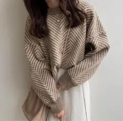 RiLi へリンボーン ニット
