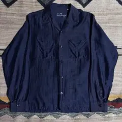 最現行】Ralph Lauren リネン サファリシャツ マルチポケット 濃紺 