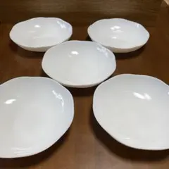 ヤマザキ 春のパン祭り　ホワイト深皿5枚セット 直径約19cm