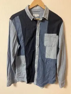 THE SHOP TK コットン デニム切替シャツ XLサイズ メンズ