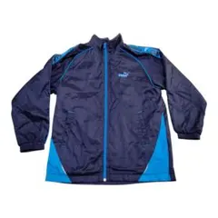 PUMA ジップアップジャケット 150 ネイビー/ブルー ウインドブレーカー
