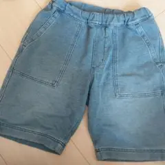デニムブルー ハーフパンツ 2ポケット