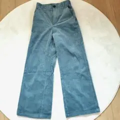 お値下げ！GU ジーユー 青 コーデュロイ ワイドパンツ