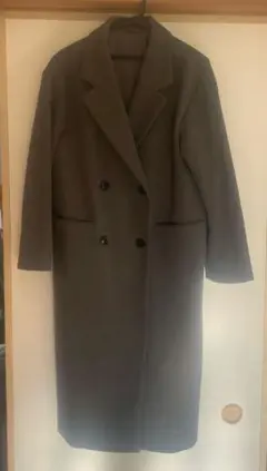 グレー ダブルブレスト チェスターコート