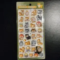 和柄 柴犬 ボンボンドロップシール