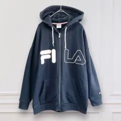 【フィラ】FILA ジップアップパーカー ゆったり size Lのサムネイル