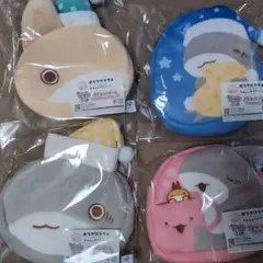 おでかけ子ザメ キャラ福くじ C賞 ダイカットポーチ 4種 コンプ