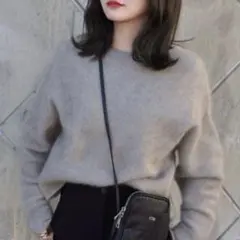 apart by lowrys　7GCNラクーンコンボートネックニット