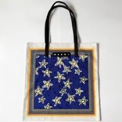 MARNI マルニ バンダナトート　スター　星　トートバッグ　ブルーのサムネイル