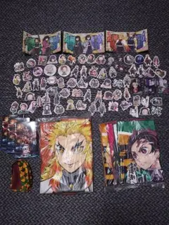 鬼滅の刃 アクリルキーホルダー　シール　漫画　タオルセット