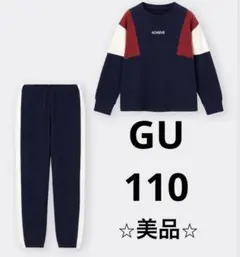 GU パジャマ　110　コットンスウェットラウンジセット