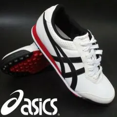 新品未使用■アシックス　ゴルフシューズ　23cm　レディース　スパイクレス　白赤