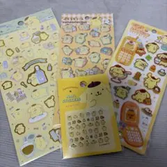 ポムポムプリン 平成はっぴぃフォン　ぷくっとシール、箔押し　ネイル　セット